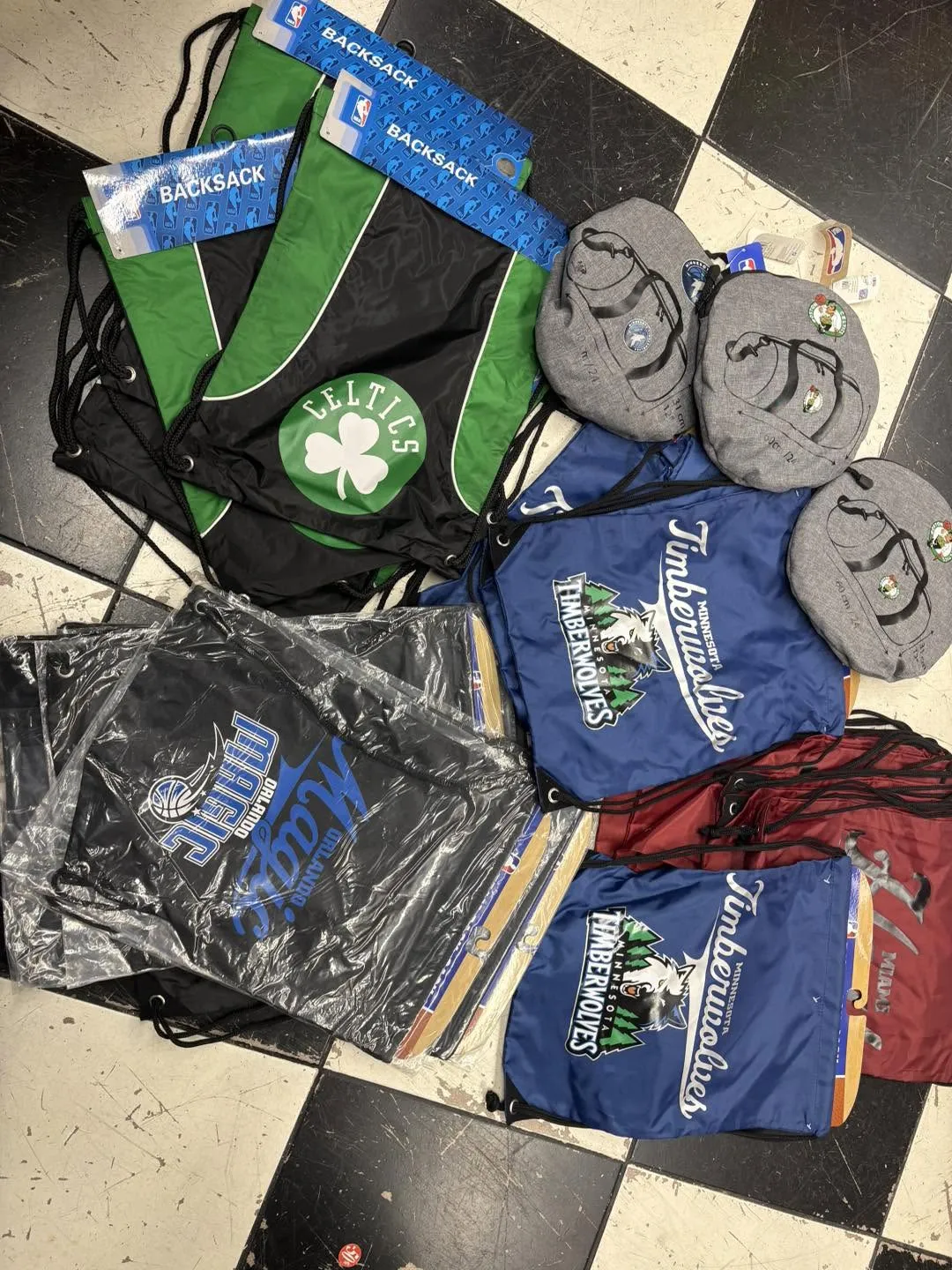 Lot sacs à cordon NFL et tongs – 