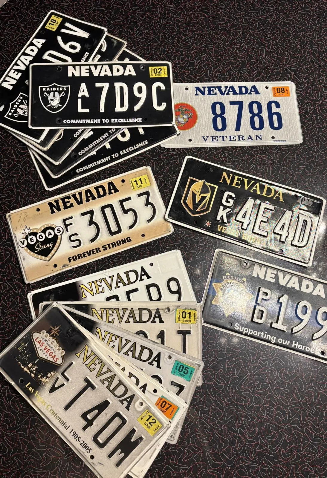 Lot de plaques d'immatriculation Nevada – 